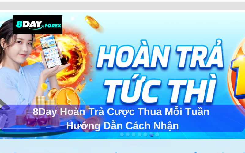 8day Hoàn trả cược thua mỗi tuần mang nhiều lợi ích cho hội viên